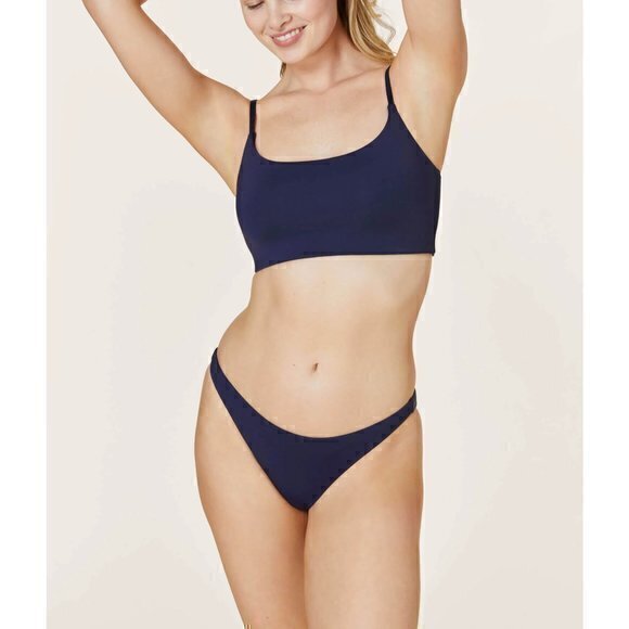 Andie Other - Andie Swim The Cheeky Bottom in Navy Size L NWT